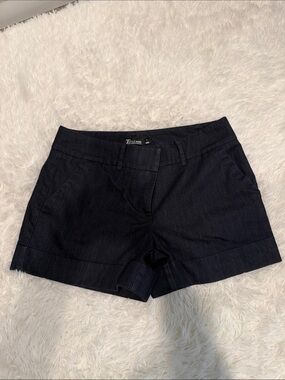 New York & Company Dark Navy High-Waist Tailored Shorts